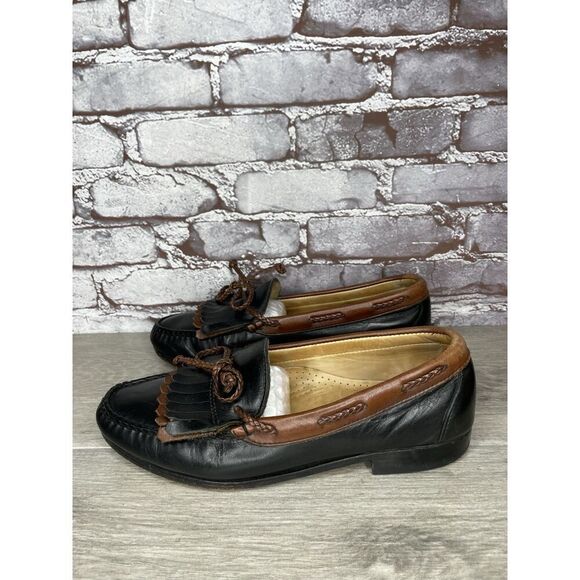 Allen Edmonds Woodstock Brown Black Leather Kiltie Loafers Dress Shoes Men 9.5D main image 12